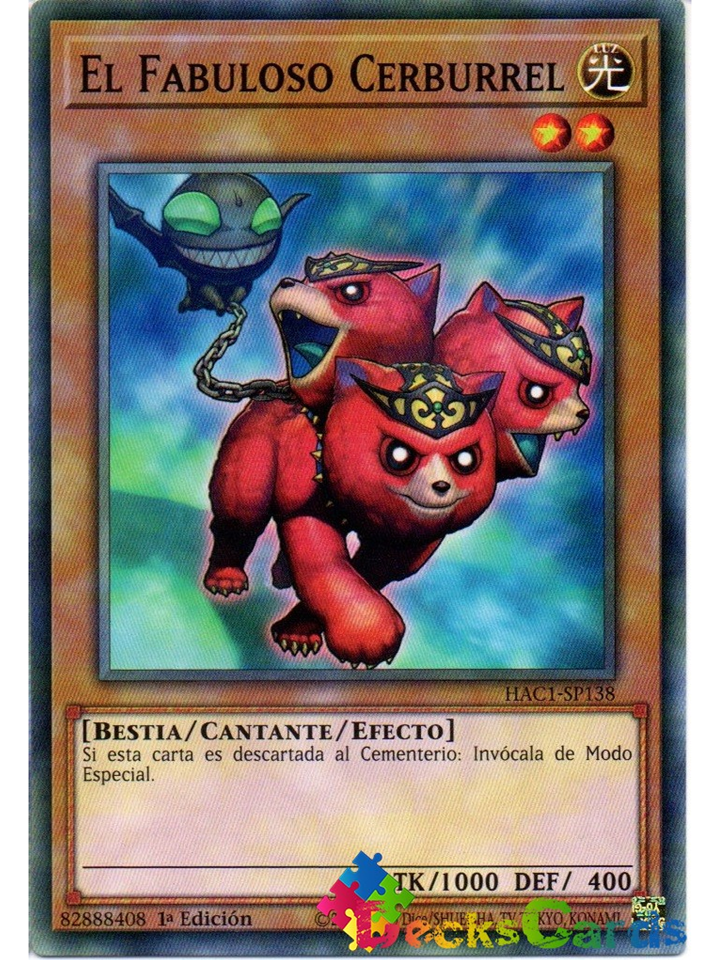 The Fabled Cerburrel - HAC1-EN138 - Duel Terminal Normal Parallel Rare 1st Edition 1