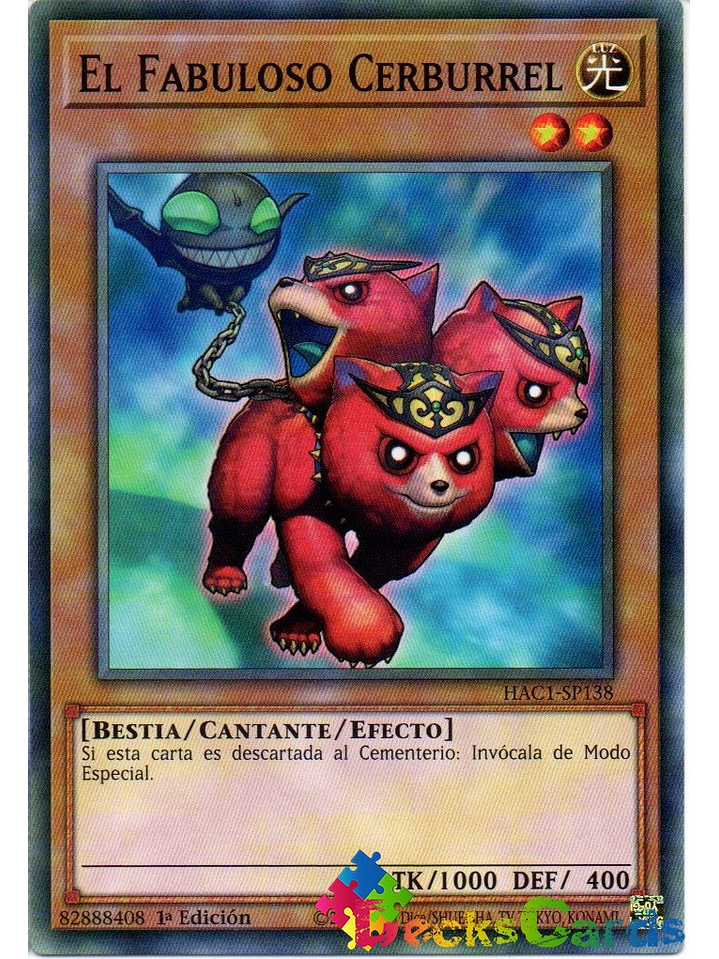 The Fabled Cerburrel - HAC1-EN138 - Duel Terminal Normal Parallel Rare 1st Edition 1