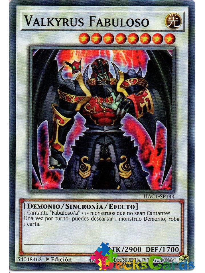Fabled Valkyrus - HAC1-EN144 - Common 1st Edition 1