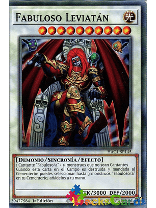 Fabled Leviathan - HAC1-EN145 - Duel Terminal Common Parallel 1st Edition
