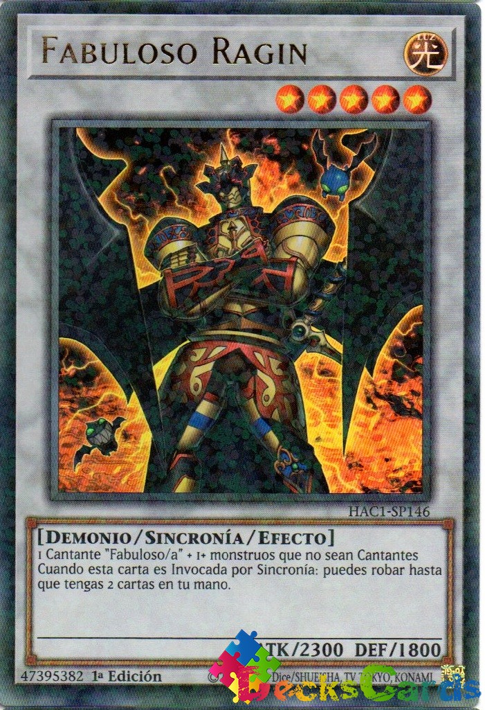 Fabled Ragin - HAC1-EN146 - Duel Terminal Ultra Parallel Rare 1st Edition