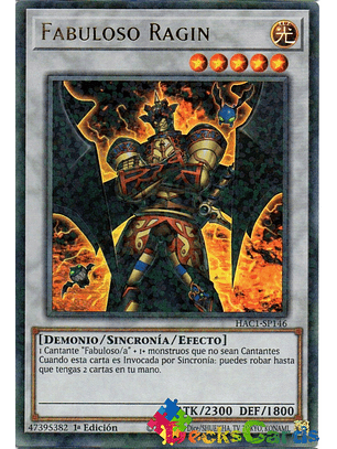 Fabled Ragin - HAC1-EN146 - Duel Terminal Ultra Parallel Rare 1st Edition