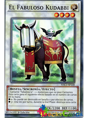 The Fabled Kudabbi - HAC1-EN148 - Duel Terminal Common Parallel 1st Edition