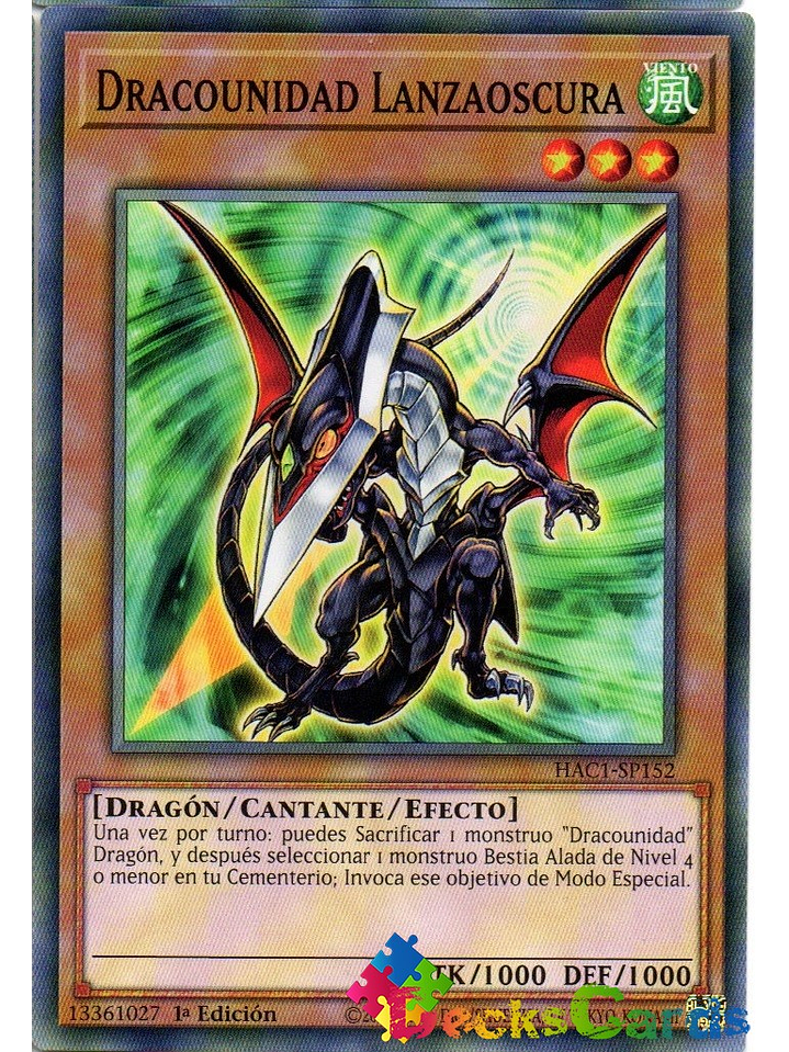 Dragunity Darkspear - HAC1-EN152 - Duel Terminal Common Parallel 1st Edition 1