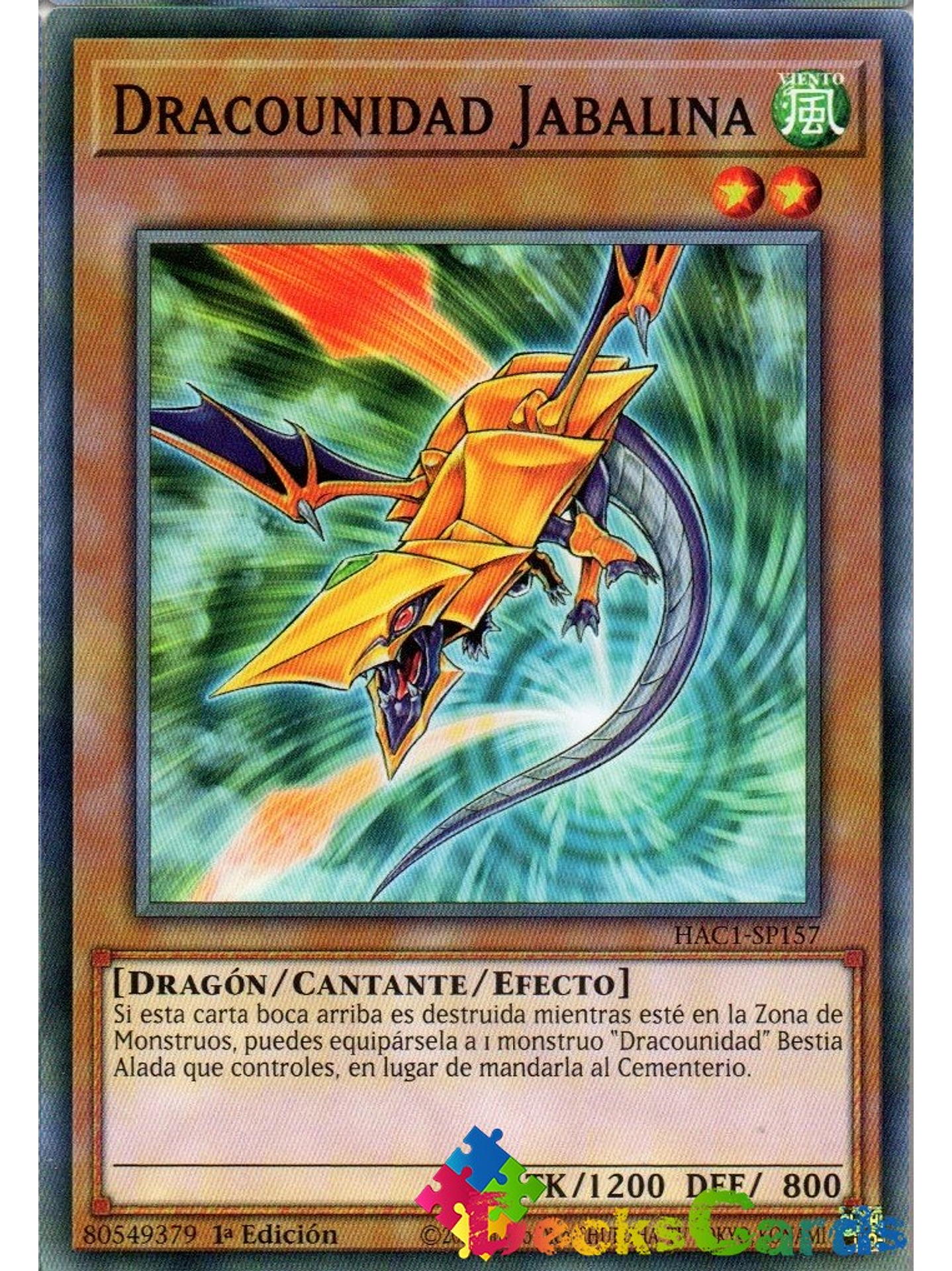 Dragunity Javelin - HAC1-EN157 - Duel Terminal Normal Parallel Rare 1st Edition 1