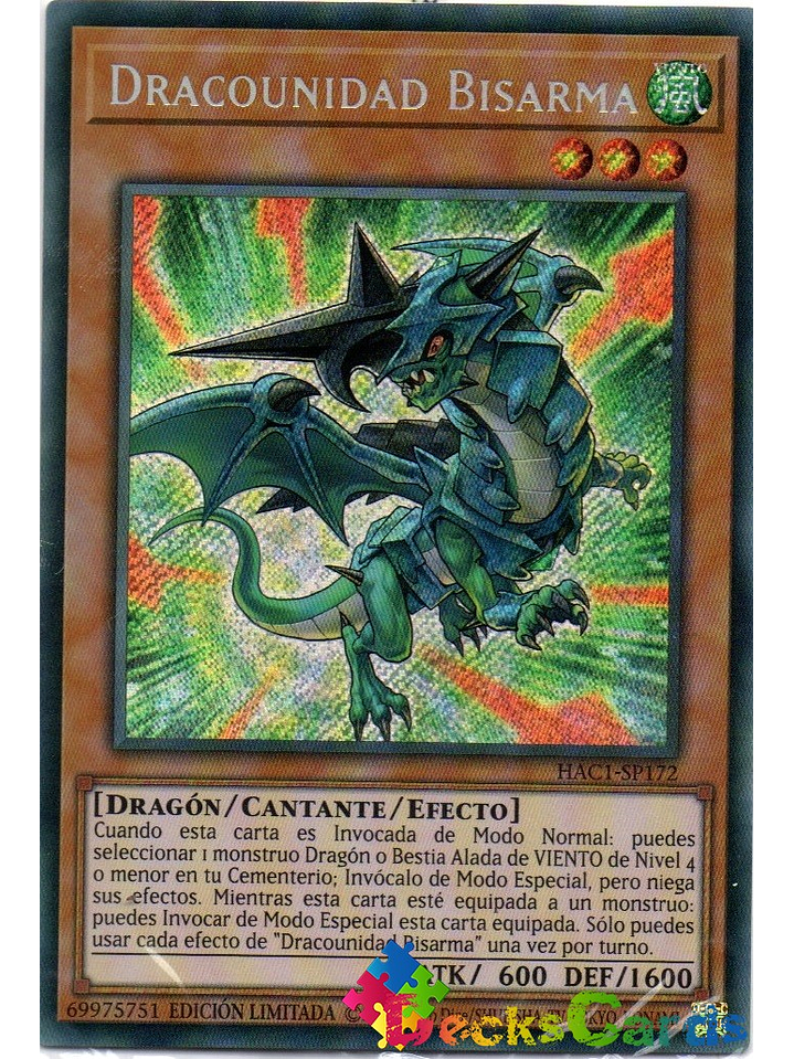 Dragunity Guisarme - HAC1-EN172 - Secret Rare 1st Edition 1