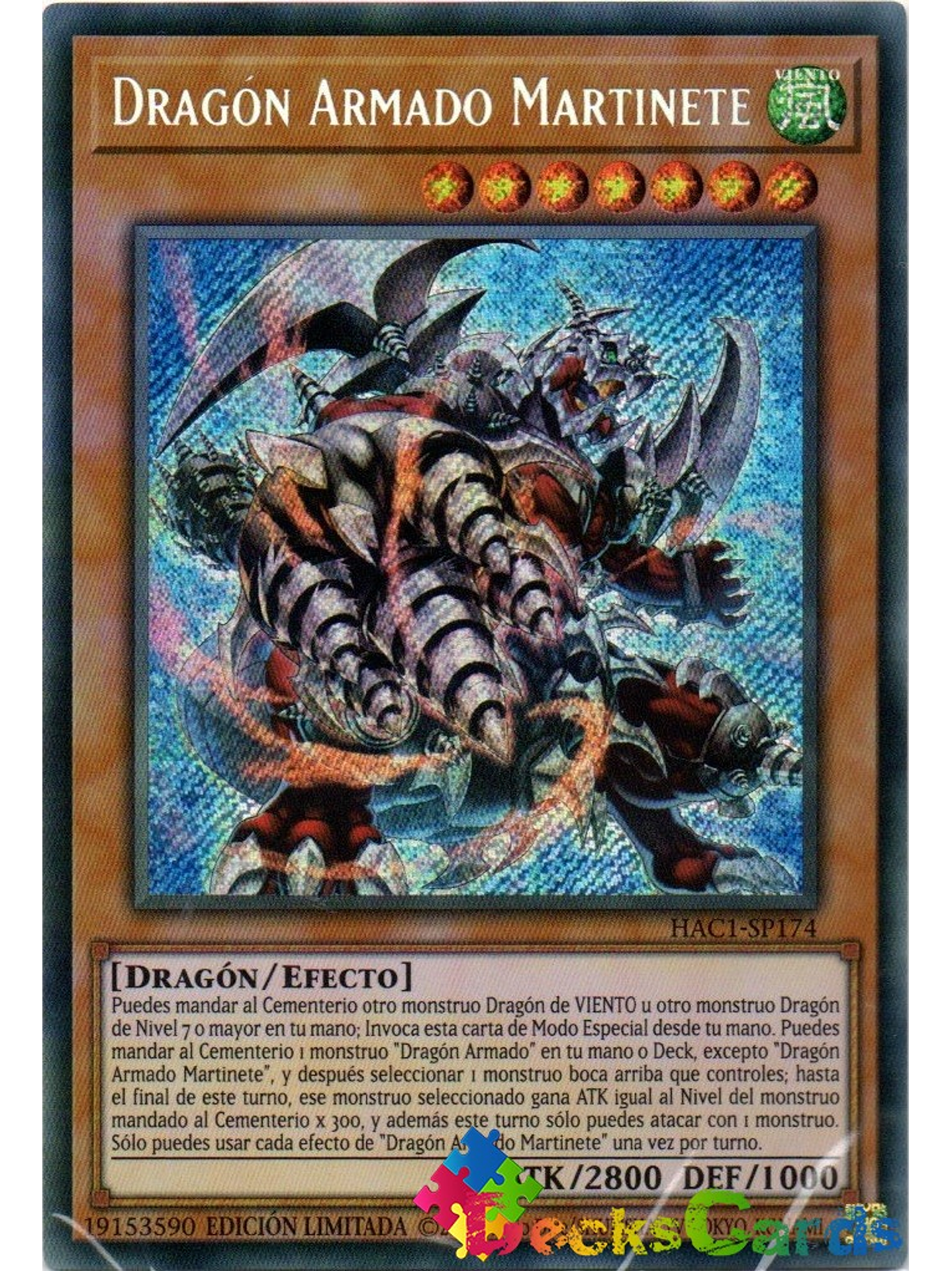 Pile Armed Dragon - HAC1-EN174 - Secret Rare 1st Edition 1