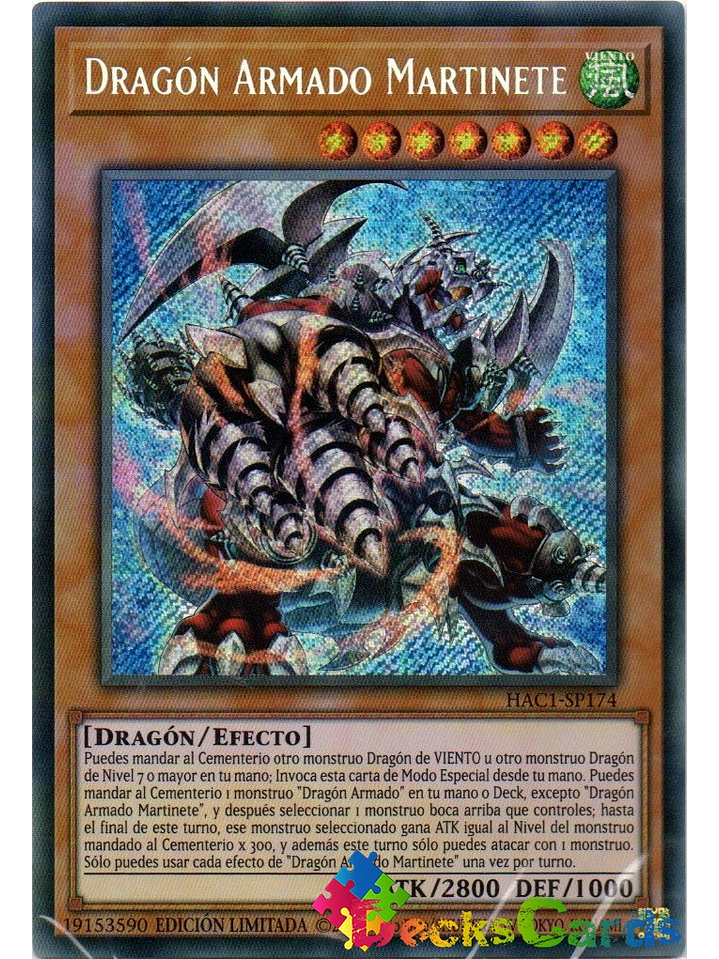 Pile Armed Dragon - HAC1-EN174 - Secret Rare 1st Edition 1
