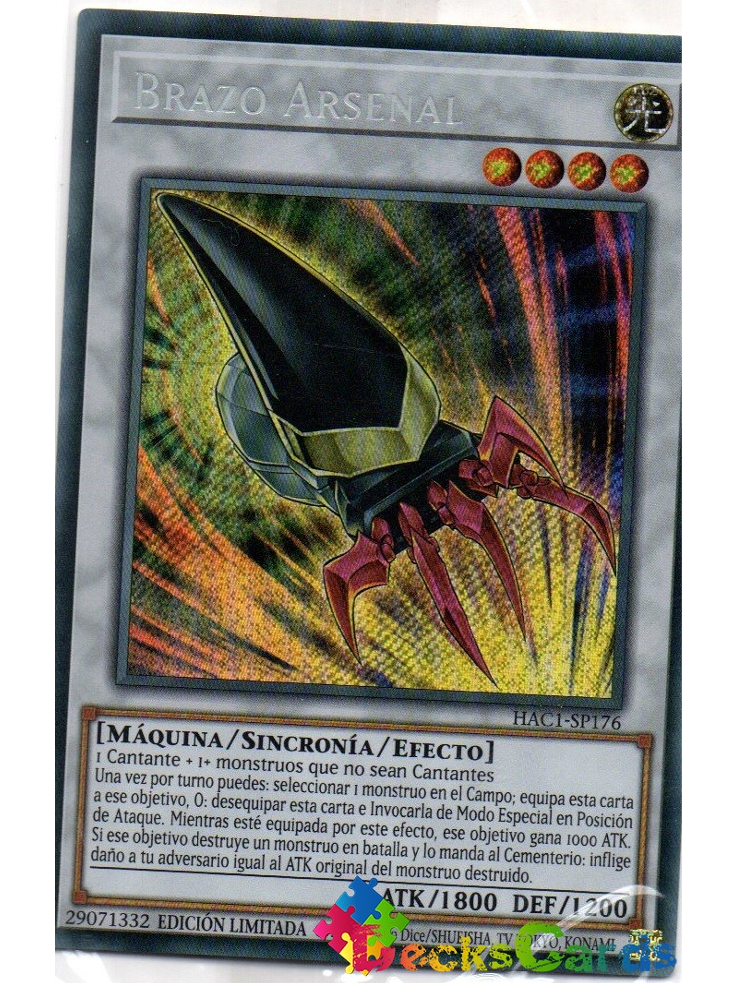 Armory Arm - HAC1-EN176 - Secret Rare 1st Edition 1