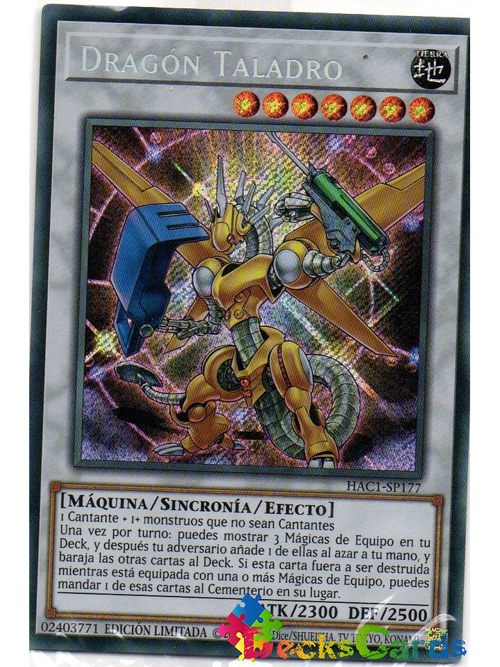 Power Tool Dragon - HAC1-EN177 - Secret Rare 1st Edition 1