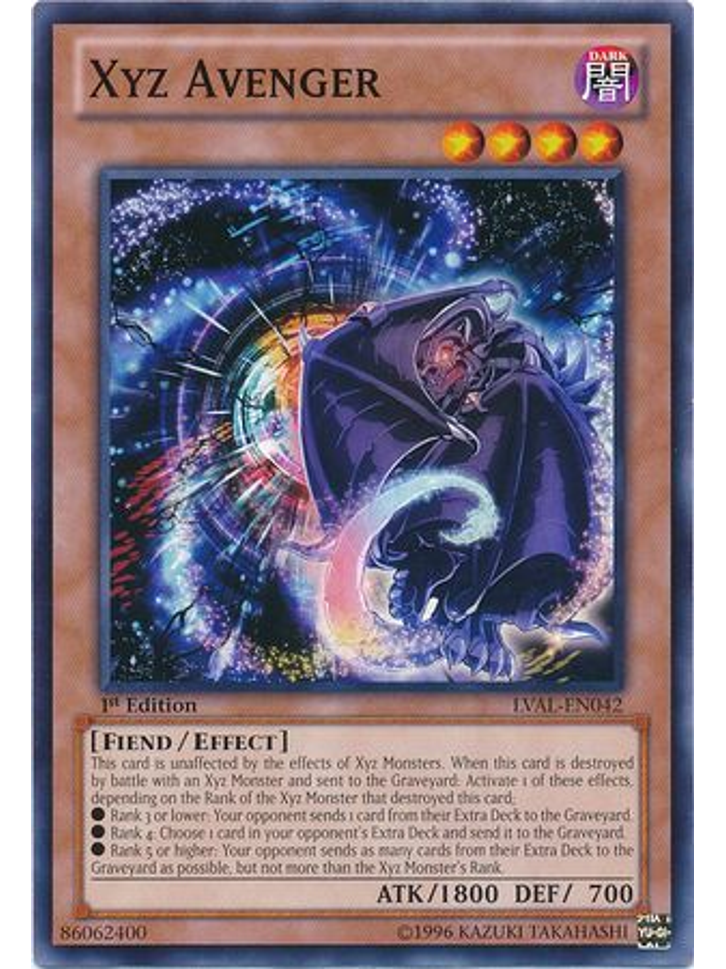 Xyz Avenger - LVAL-EN042 - Common 1st Edition 1