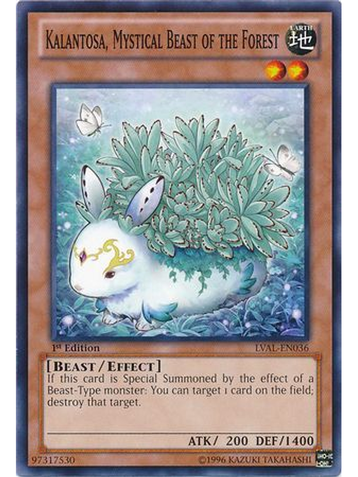 Kalantosa, Mystical Beast of the Forest - LVAL-EN036 - Common 1st Edition 1
