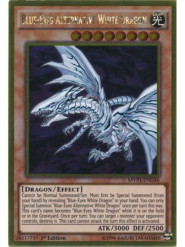 Blue-Eyes Alternative White Dragon - MVP1-ENG46 - Gold Rare 1st Edition 1