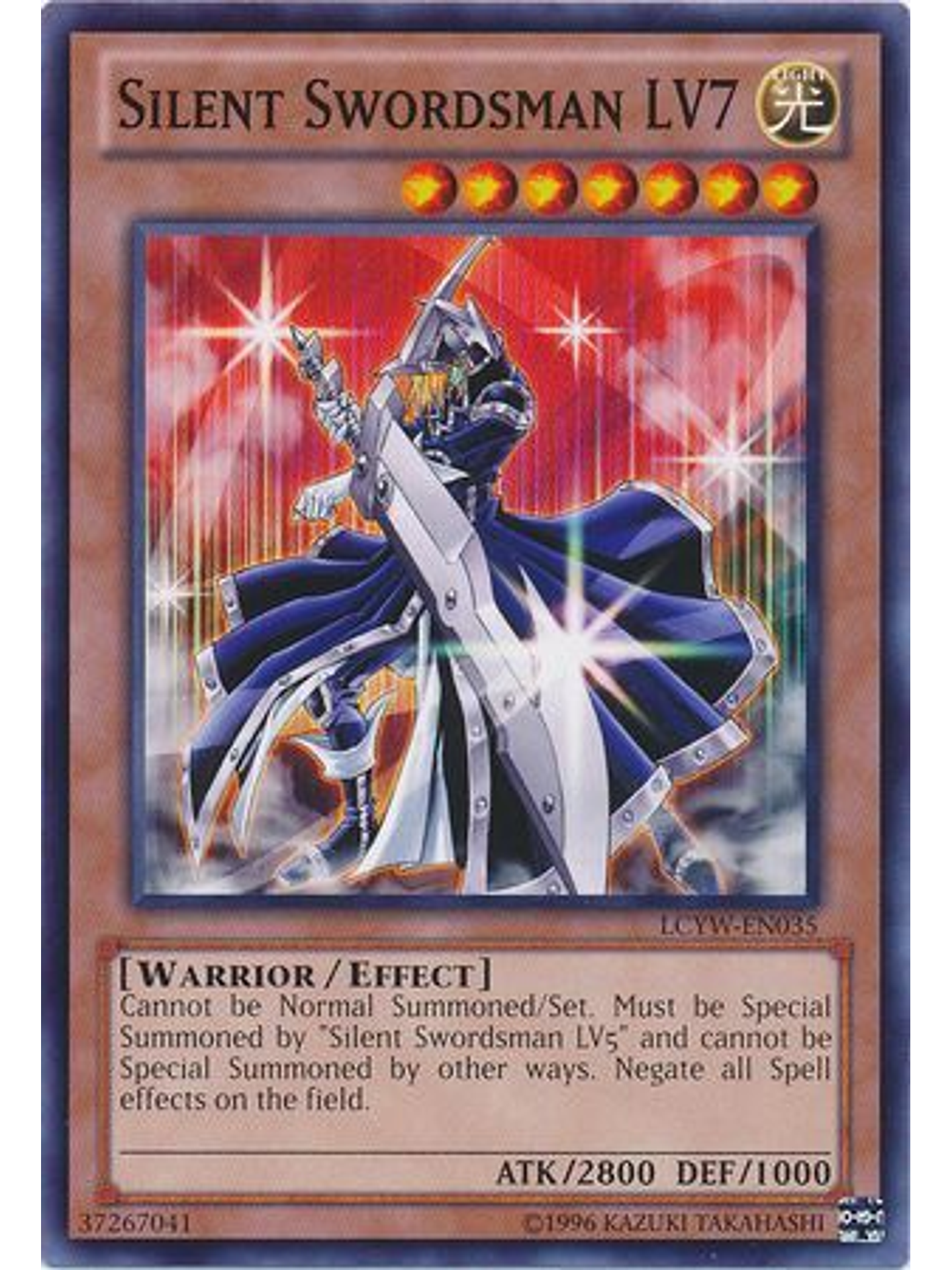 Silent Swordsman LV7 - LCYW-EN035 - Common Unlimited 1