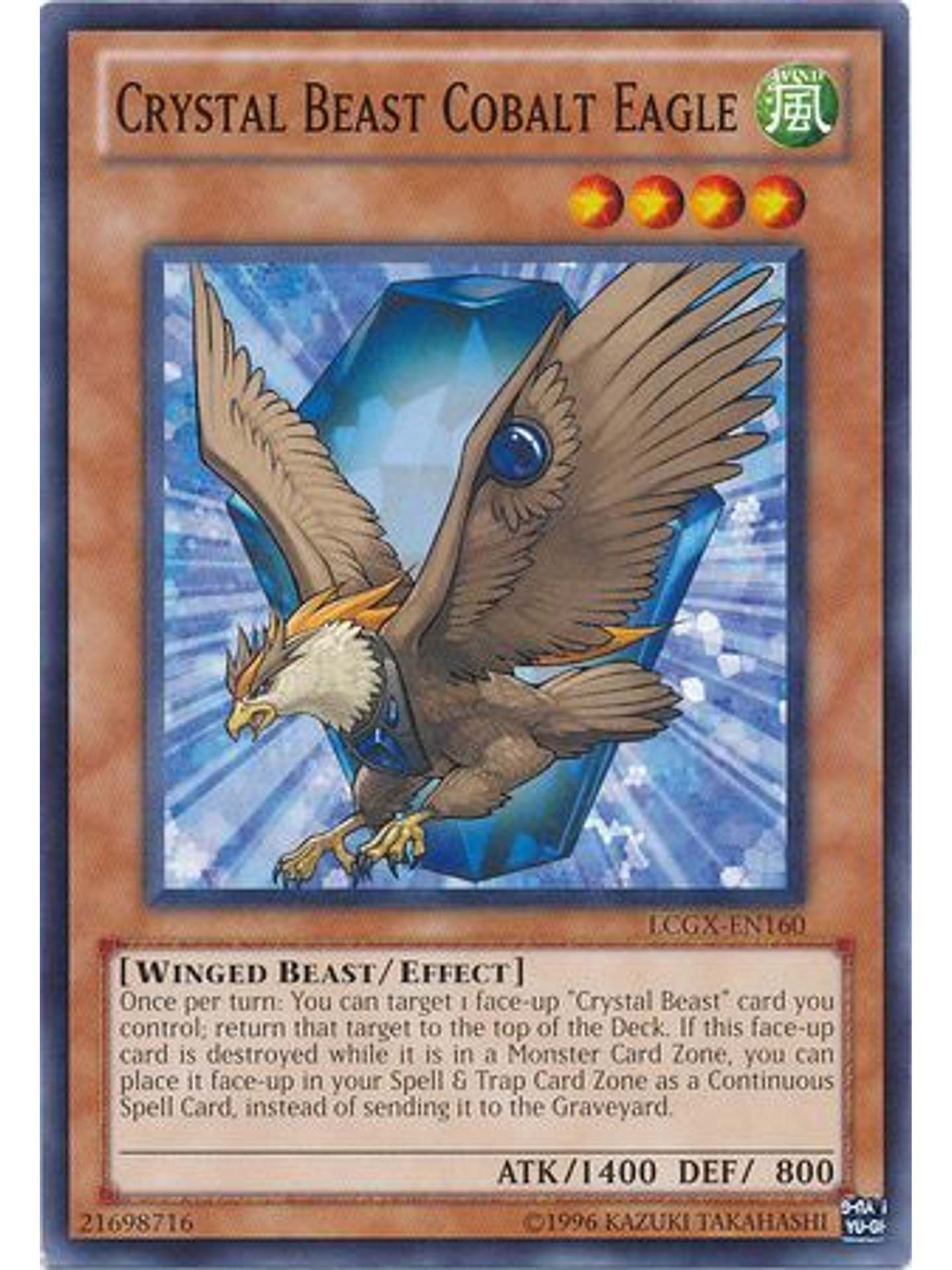 Crystal Beast Cobalt Eagle - LCGX-EN160 - Common Unlimited 1