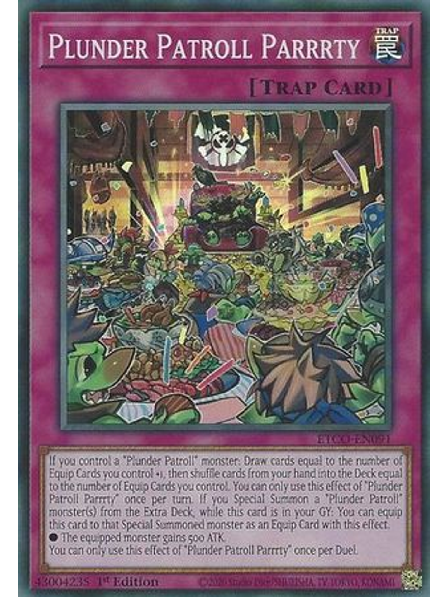 Plunder Patroll Parrrty - ETCO-EN091 - Super Rare 1st Edition 1