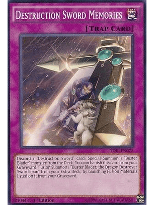 Destruction Sword Memories - TDIL-EN075 - Common 1st Edition