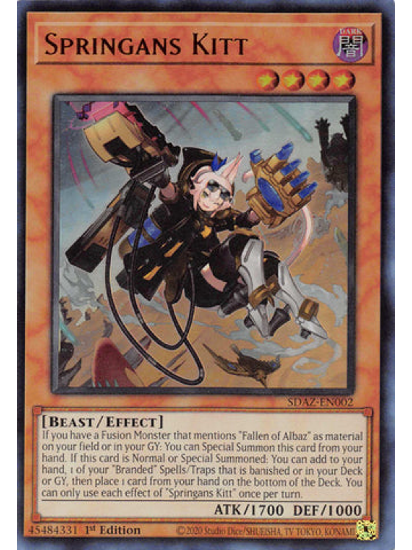 Springans Kitt - SDAZ-EN002 - Ultra Rare 1st Edition 1