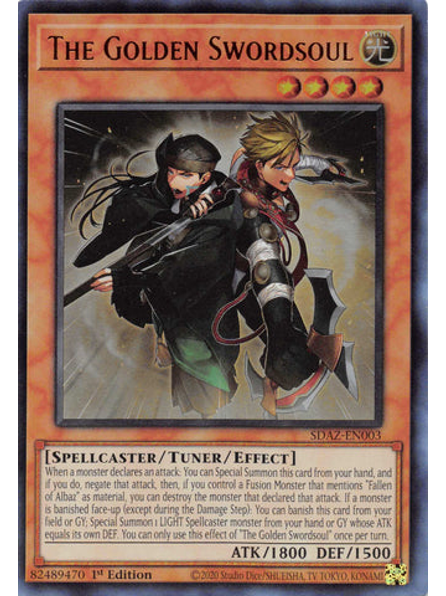 The Golden Swordsoul - SDAZ-EN003 - Ultra Rare 1st Edition 1