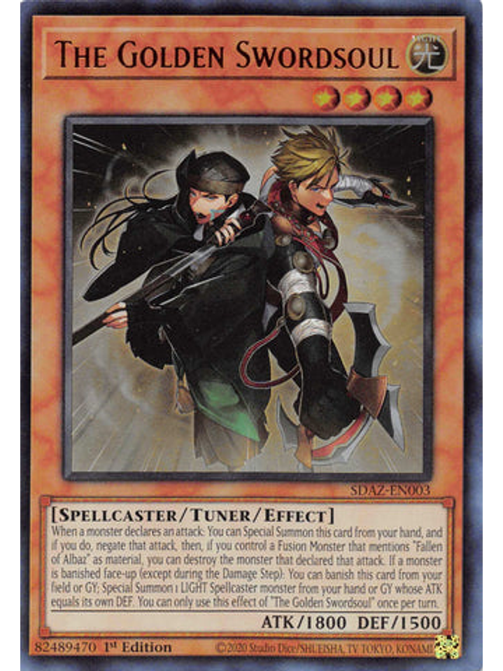 The Golden Swordsoul - SDAZ-EN003 - Ultra Rare 1st Edition 1