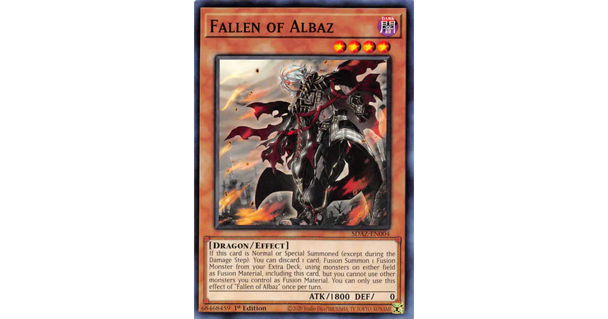 Yu-Gi-Oh! Karte „Fallen Of Albaz“ – Common, 1. Ausgabe, Aus Dem Albaz Strike Structure Deck