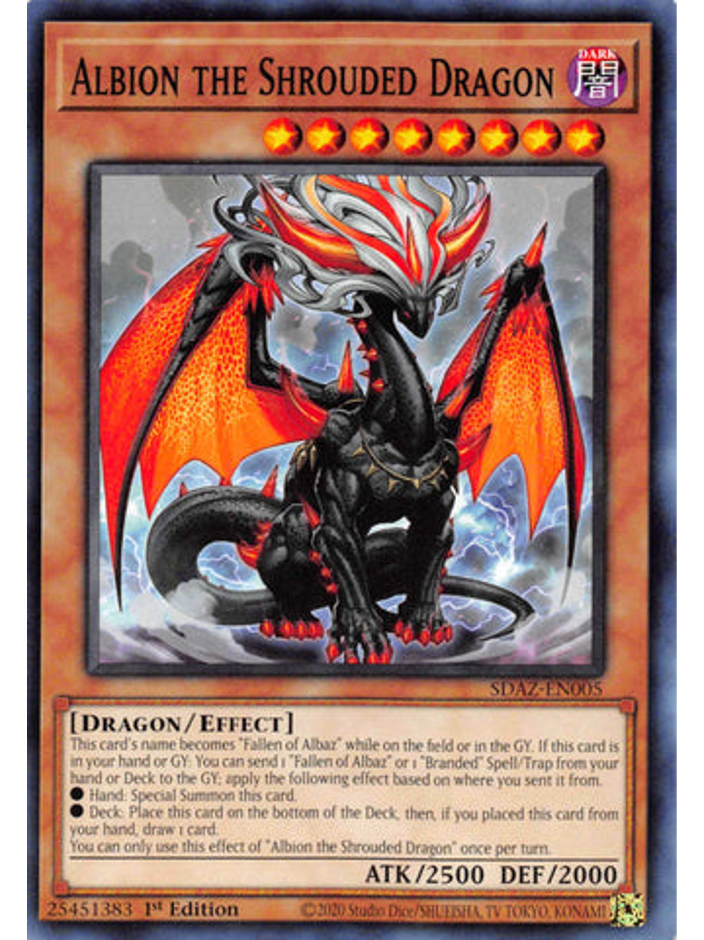 Albion the Shrouded Dragon - SDAZ-EN005 - Common 1st Edition 1