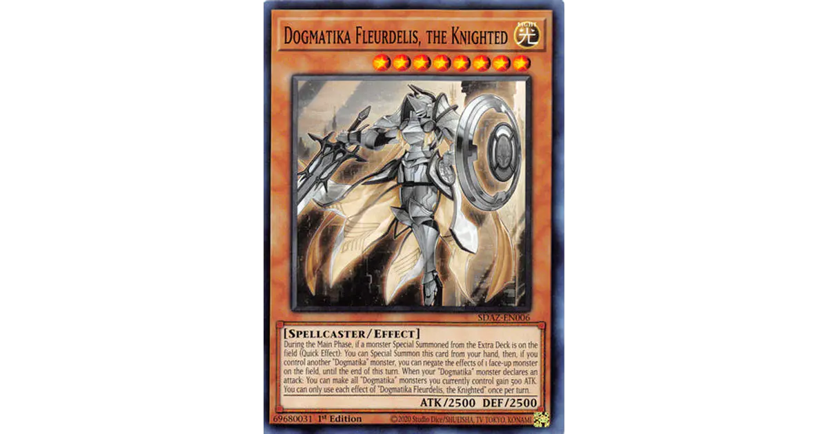 LiLy_Yugioh] Lá Bài Dogmatika Fleurdelis, The Knighted - SDAZ-EN006 - Common 1st Edition