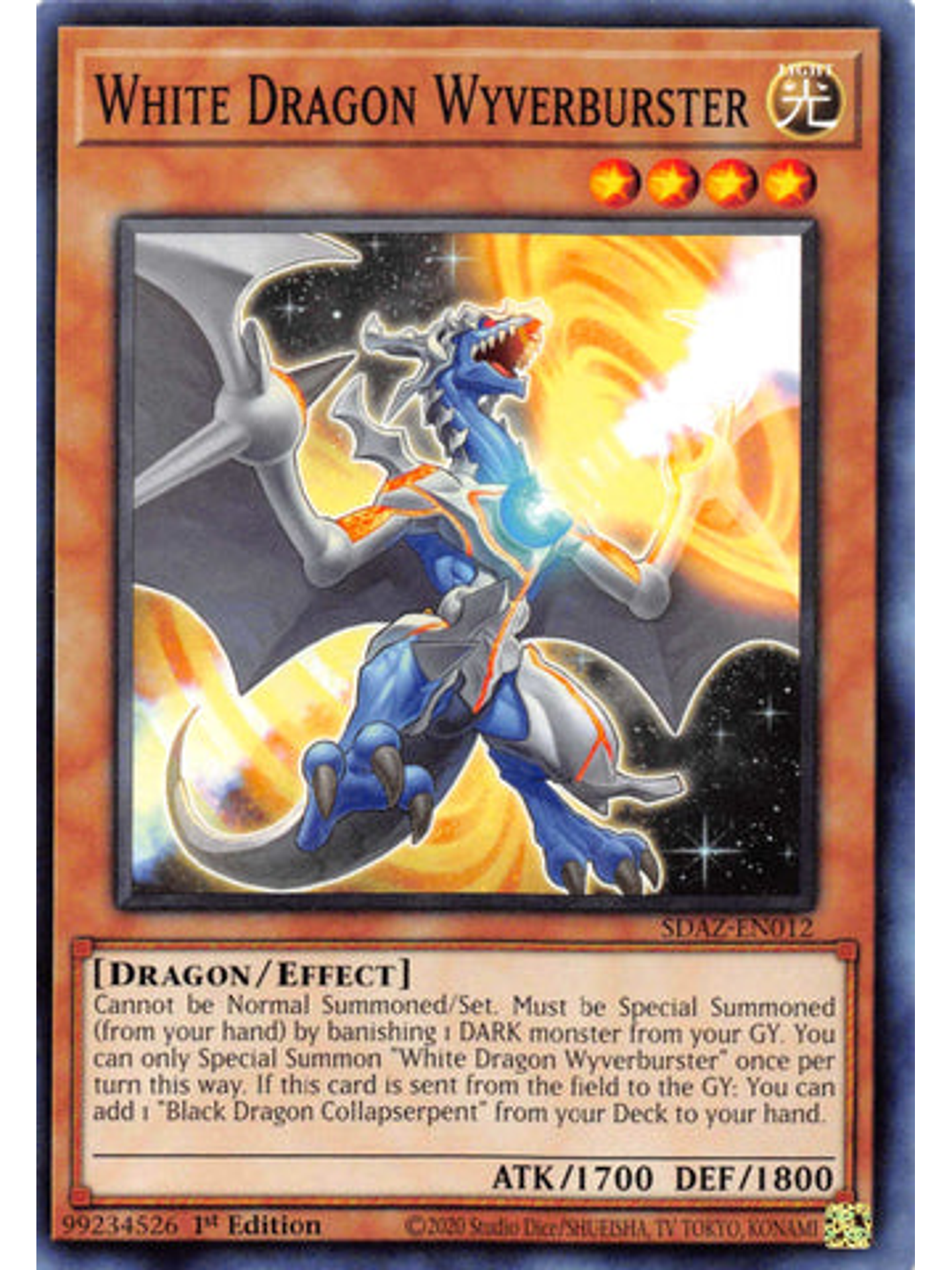 White Dragon Wyverburster - SDAZ-EN012 - Common 1st Edition 1