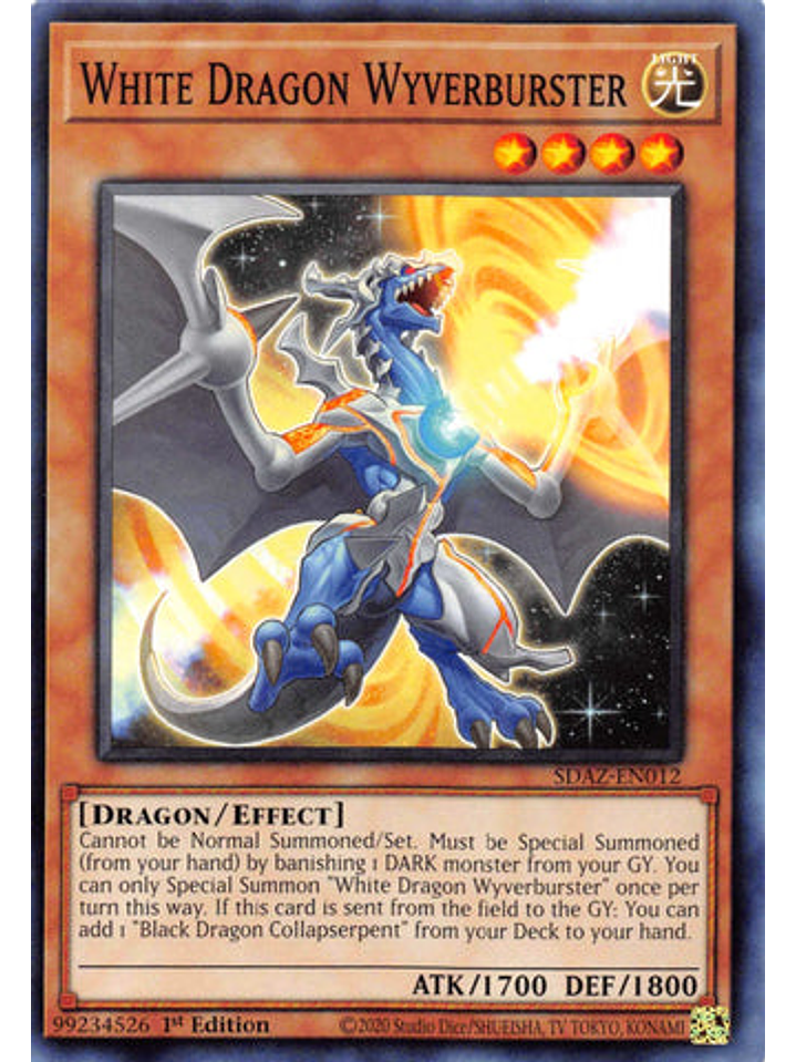 White Dragon Wyverburster - SDAZ-EN012 - Common 1st Edition 1