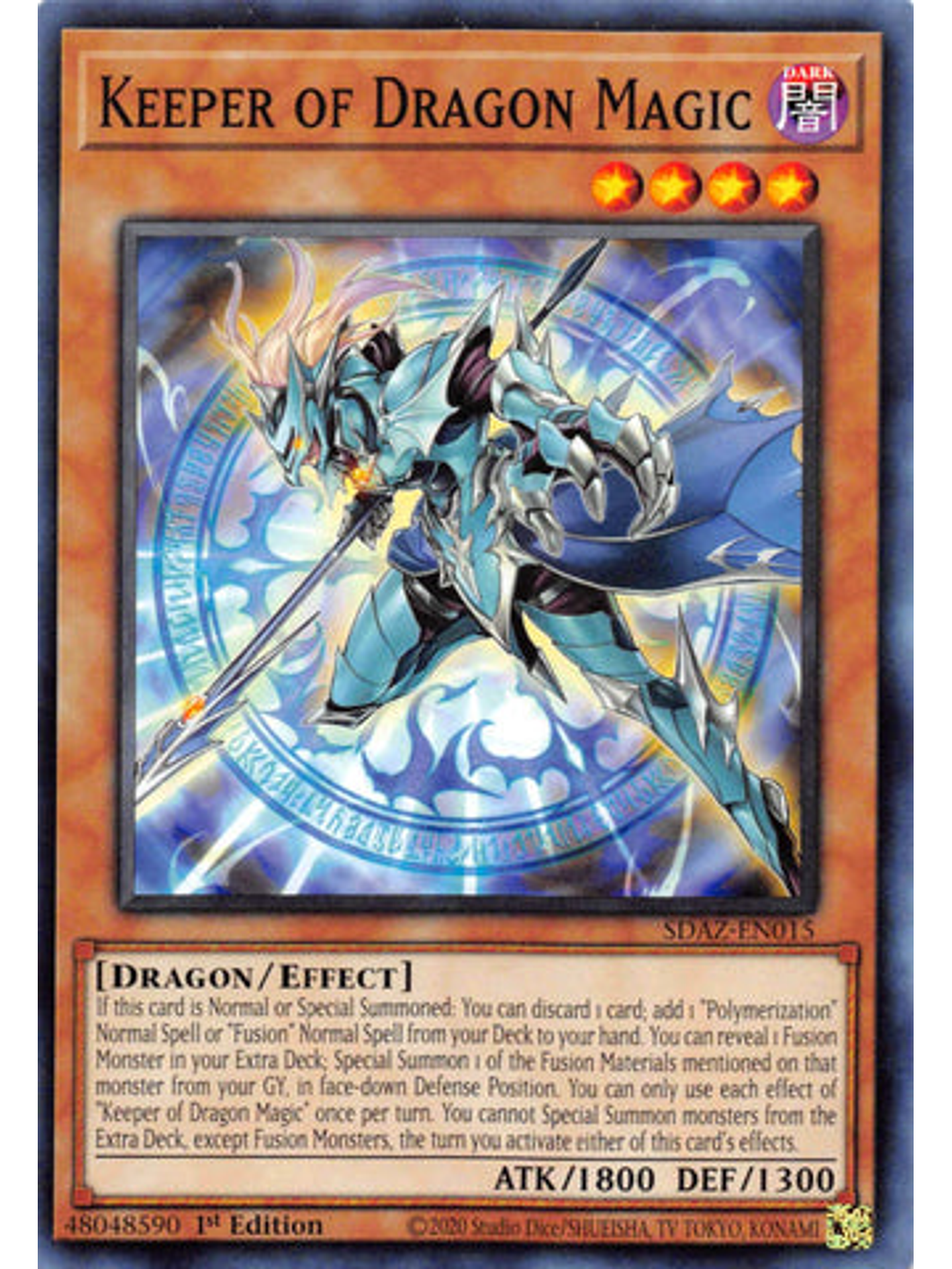 Keeper of Dragon Magic - SDAZ-EN015 - Common 1st Edition 1