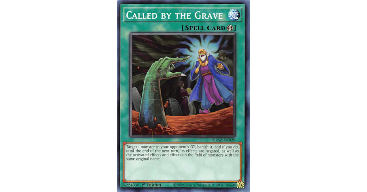 Yu-Gi-Oh! Card - "Called By The Grave" - SDAZ-EN029 - Common - 1st Edition (From Albaz Strike Structure Deck)