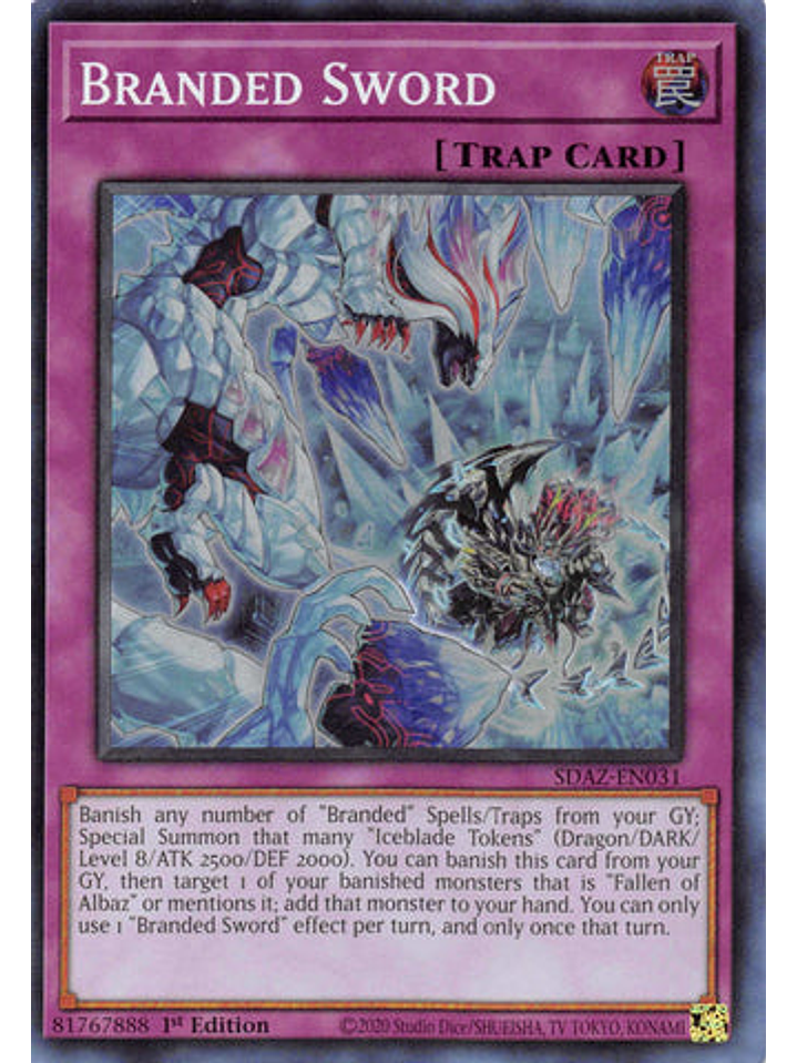 Branded Sword - SDAZ-EN031 - Super Rare 1st Edition 1