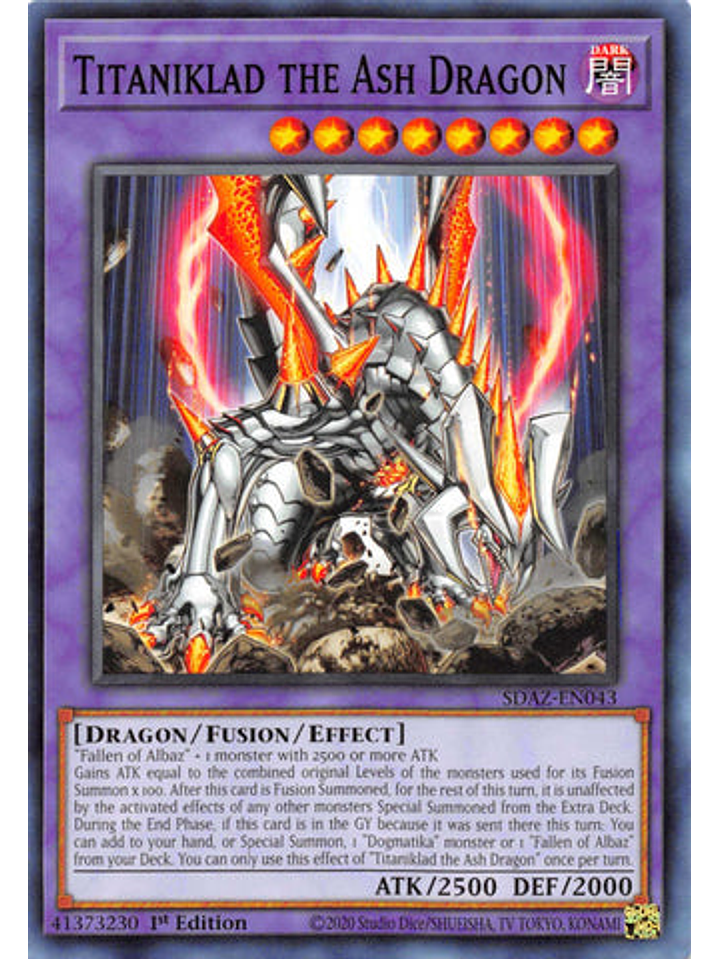 Titaniklad the Ash Dragon - SDAZ-EN043 - Common 1st Edition 1
