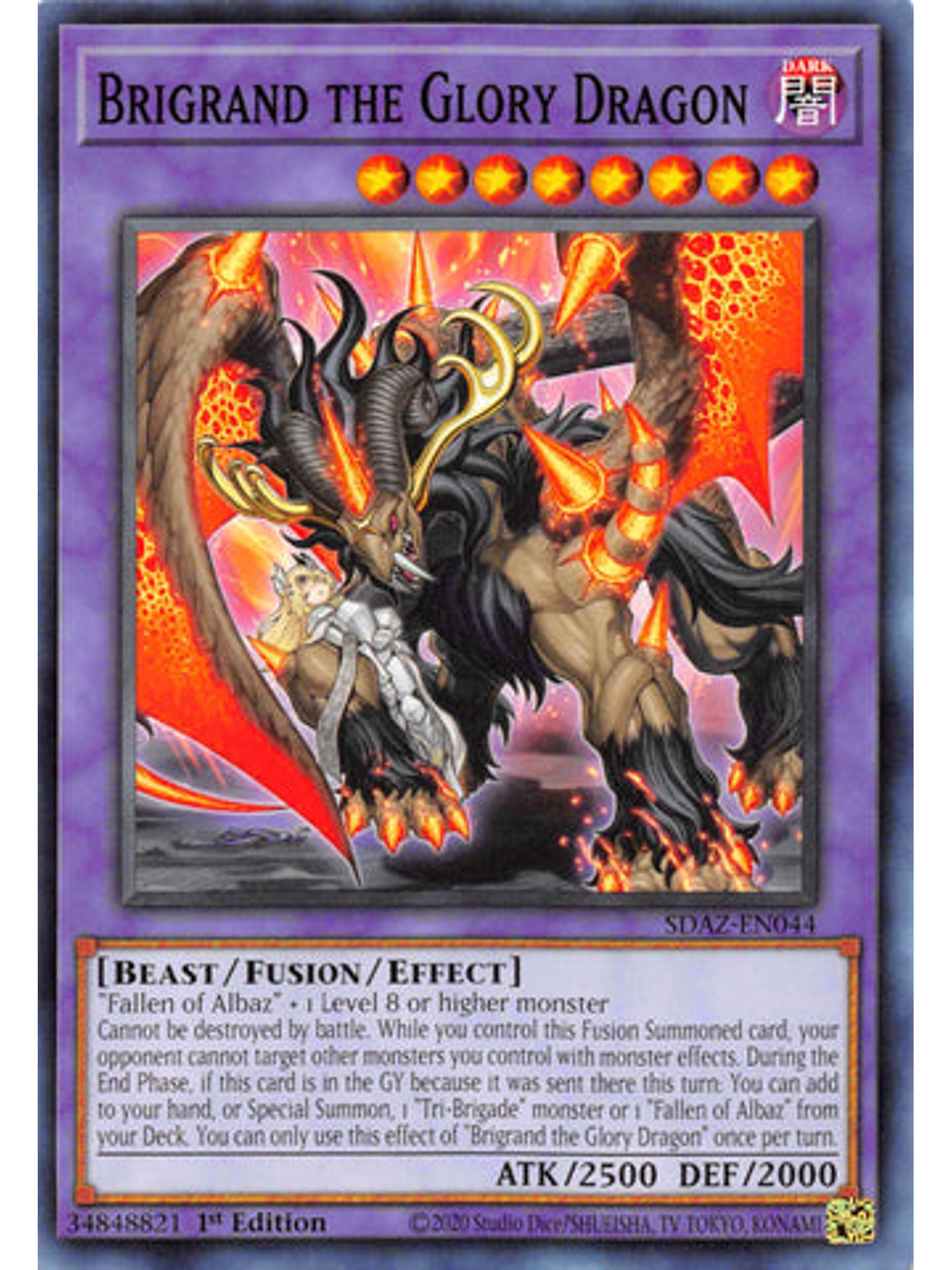 Brigrand the Glory Dragon - SDAZ-EN044 - Common 1st Edition 1