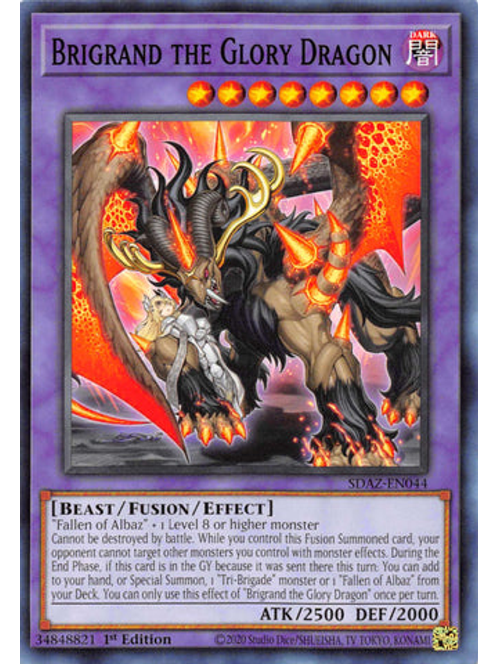 Brigrand the Glory Dragon - SDAZ-EN044 - Common 1st Edition 1