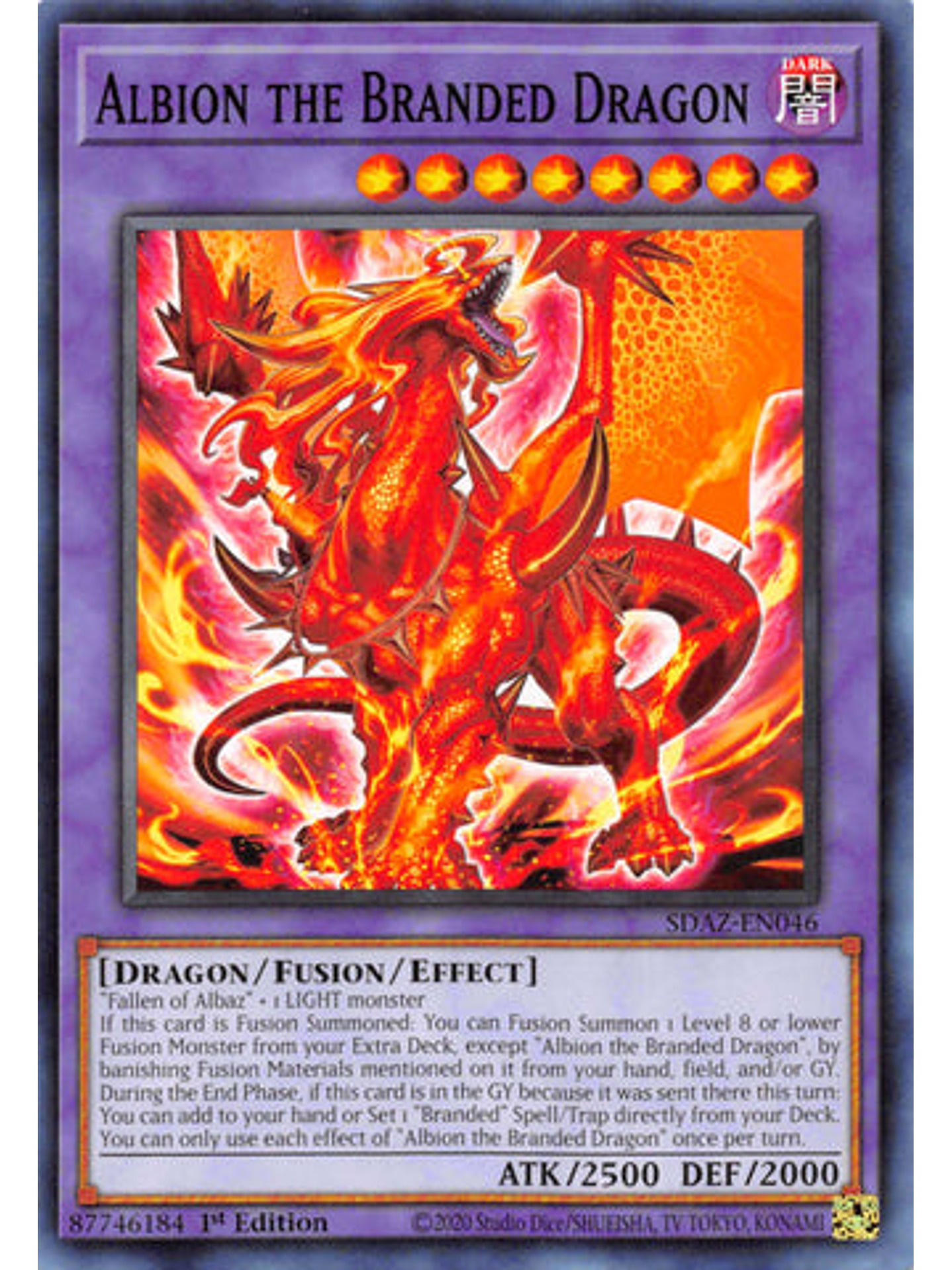 Albion the Branded Dragon - SDAZ-EN046 - Common 1st Edition 1