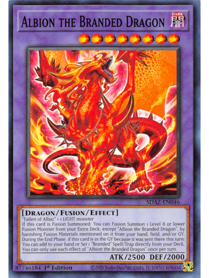 Albion the Branded Dragon - SDAZ-EN046 - Common 1st Edition 1