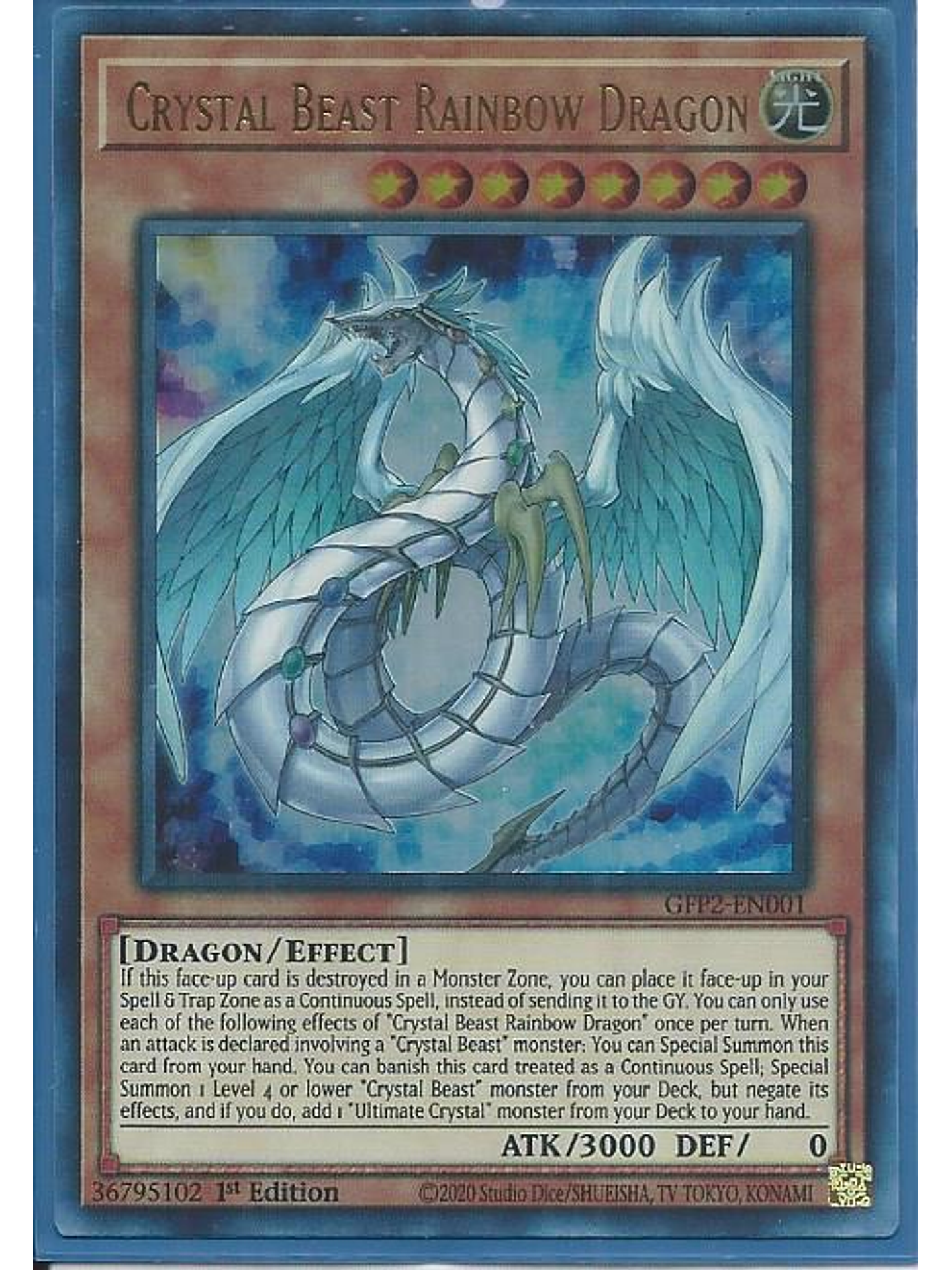 Crystal Beast Rainbow Dragon - GFP2-EN001 - Ultra Rare 1st Edition 1