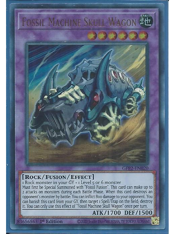 Fossil Machine Skull Wagon - GFP2-EN020 - Ultra Rare 1st Edition 1