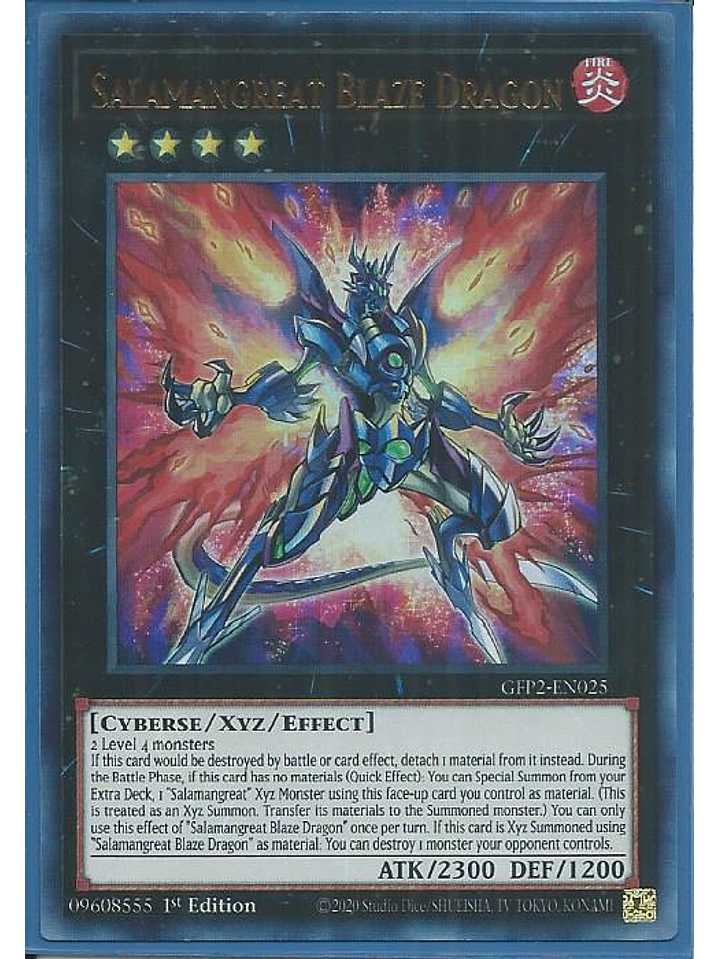 Salamangreat Blaze Dragon - GFP2-EN025 - Ultra Rare 1st Edition 1