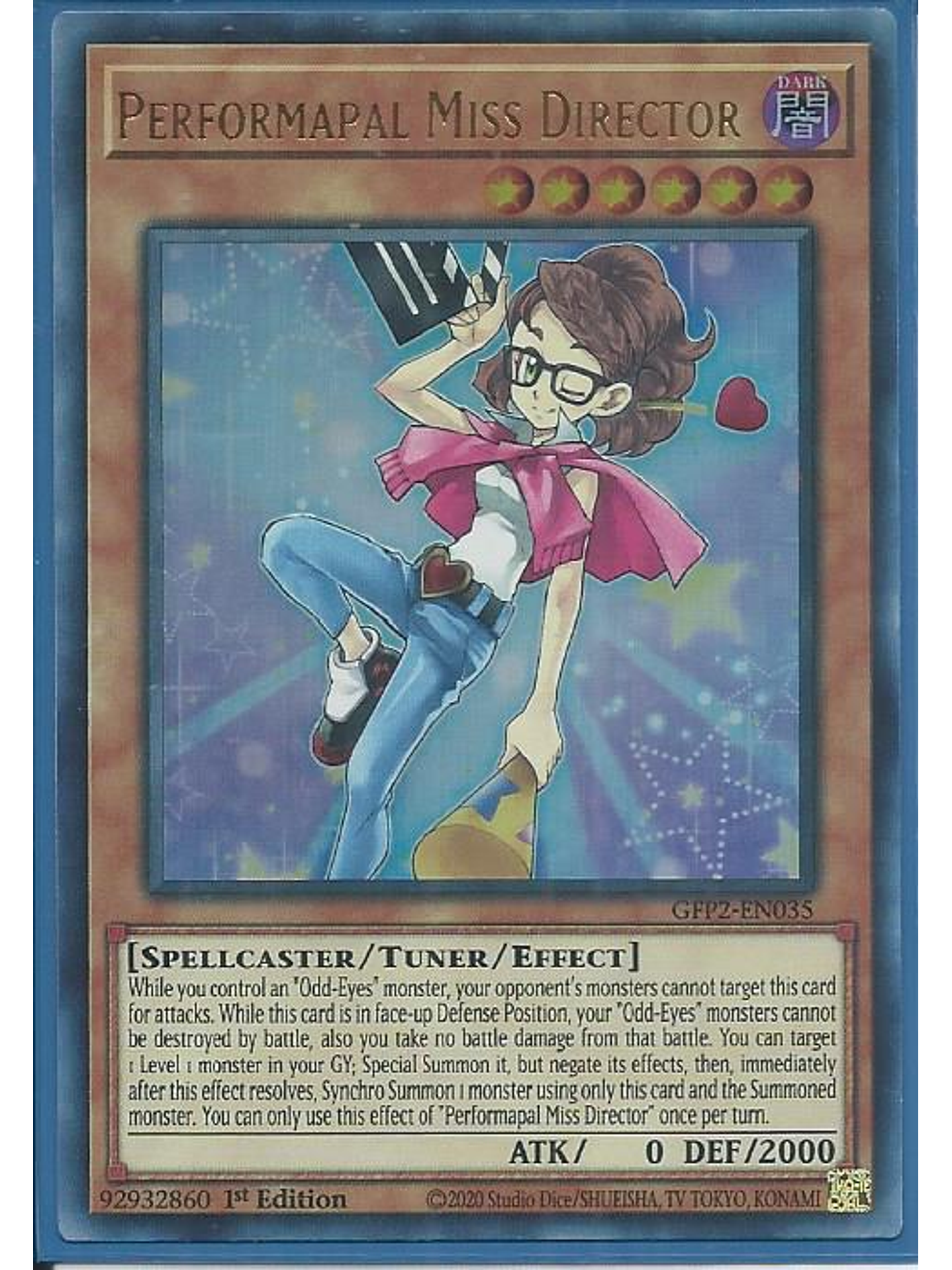 Performapal Miss Director - GFP2-EN035 - Ultra Rare 1st Edition 1