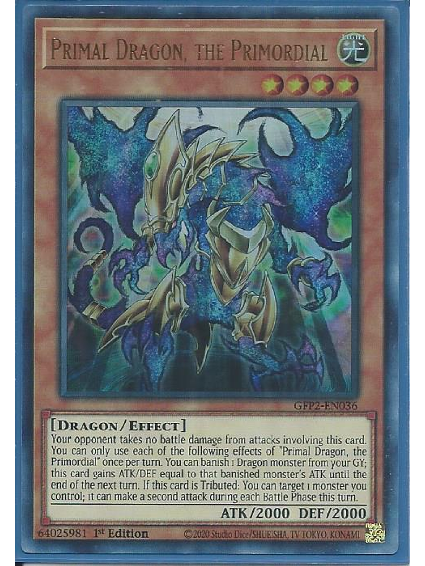 Primal Dragon, the Primordial - GFP2-EN036 - Ultra Rare 1st Edition 1