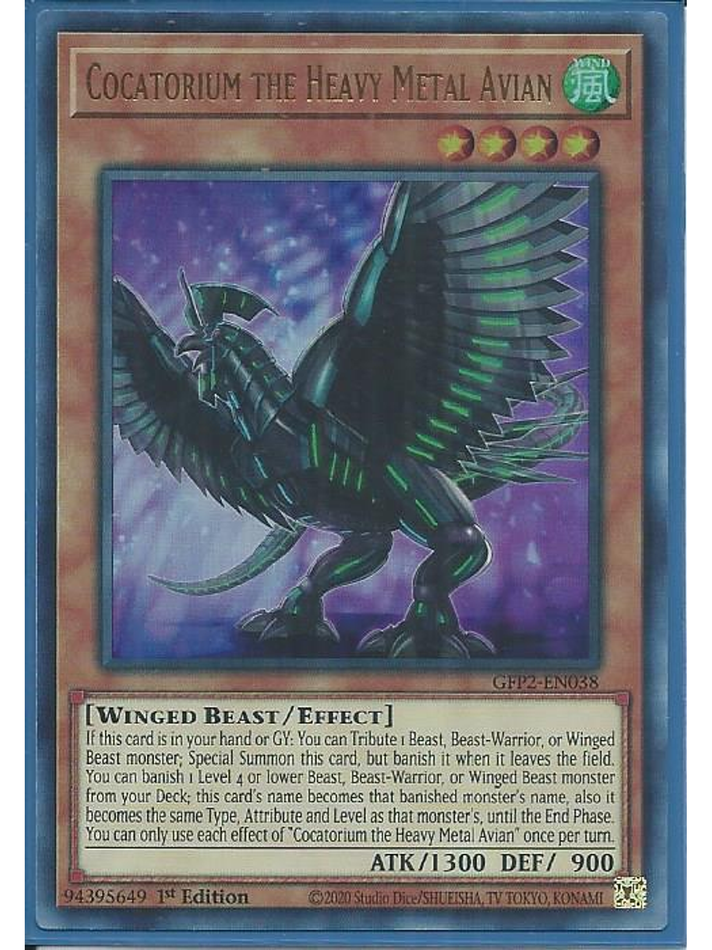 Cocatorium the Heavy Metal Avian - GFP2-EN038 - Ultra Rare 1st Edition 1