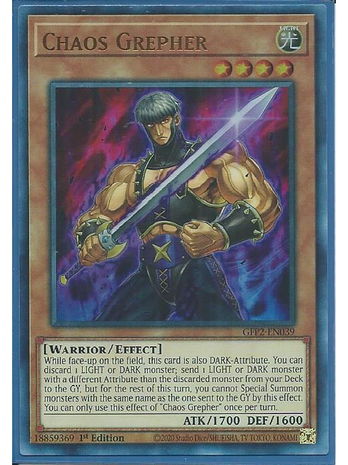 Chaos Grepher - GFP2-EN039 - Ultra Rare 1st Edition 1