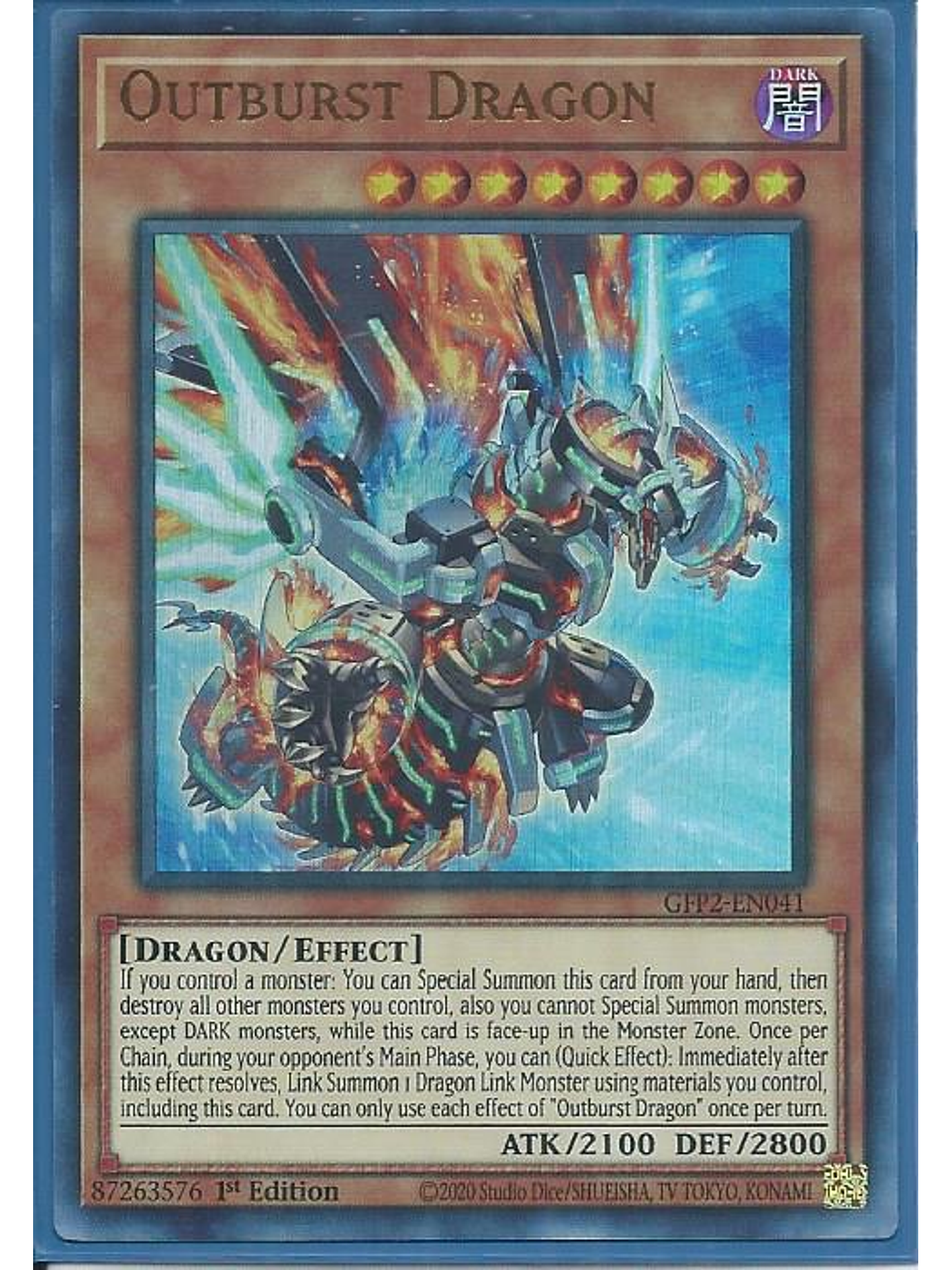 Outburst Dragon - GFP2-EN041 - Ultra Rare 1st Edition 1