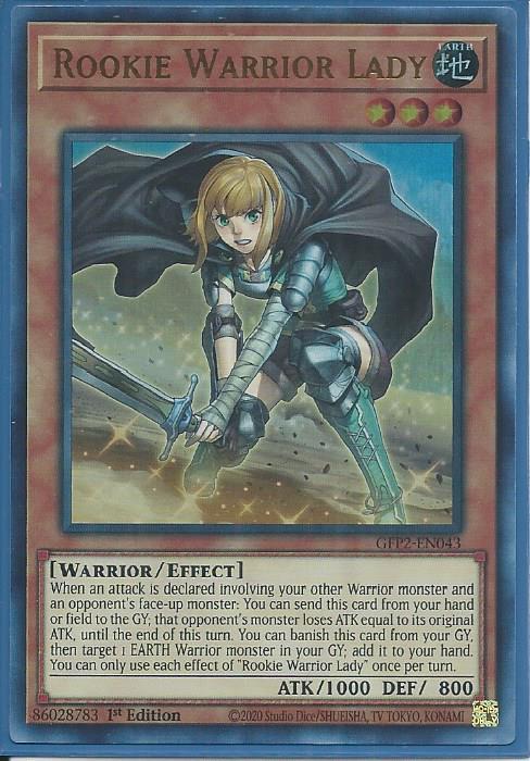Rookie Warrior Lady - GFP2-EN043 - Ultra Rare 1st Edition