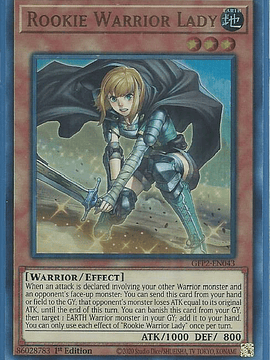 Rookie Warrior Lady - GFP2-EN043 - Ultra Rare 1st Edition