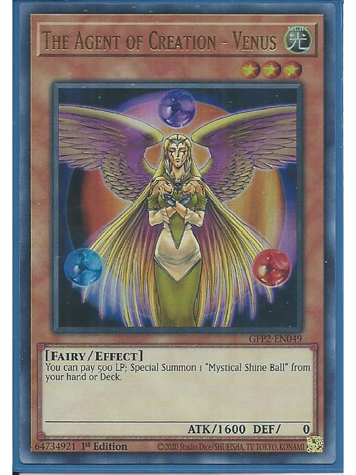 The Agent of Creation - Venus - GFP2-EN049 - Ultra Rare 1st Edition 1