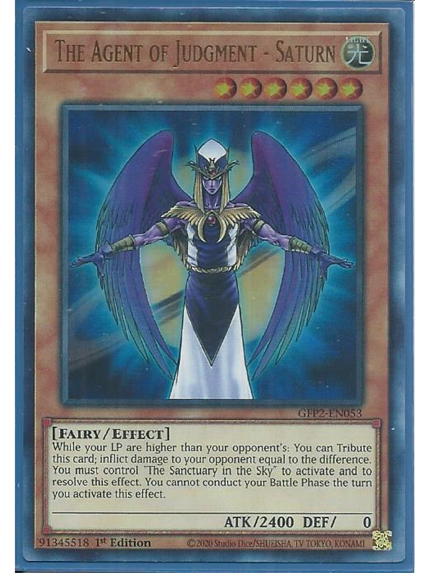 The Agent of Judgment - Saturn - GFP2-EN053 - Ultra Rare 1st Edition 1