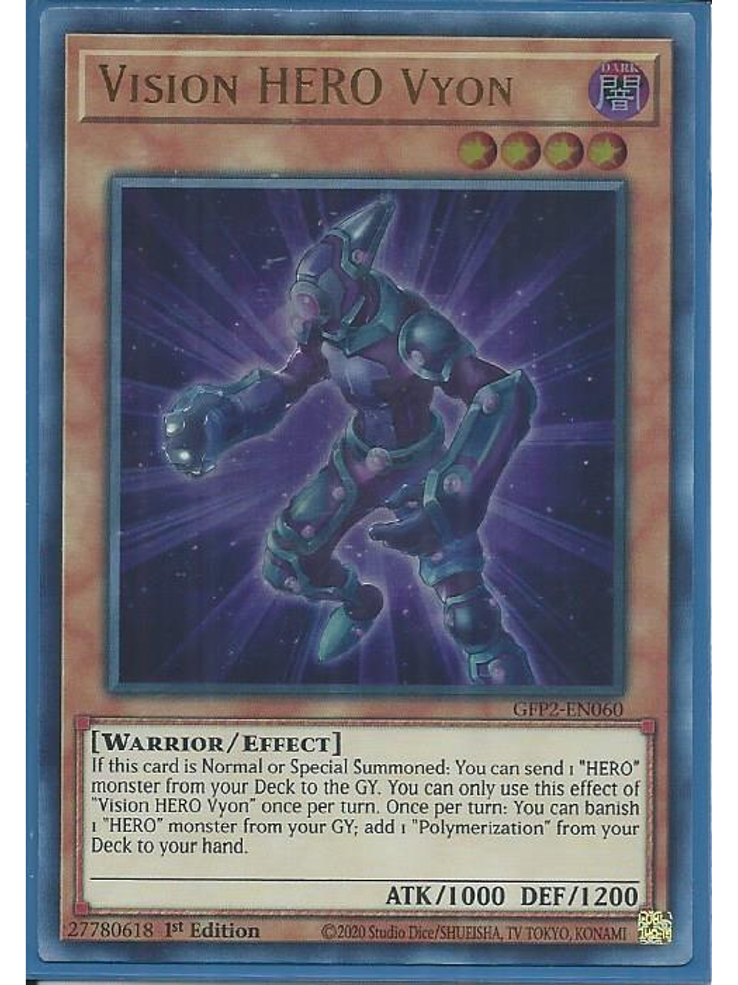 Vision HERO Vyon - GFP2-EN060 - Ultra Rare 1st Edition 1